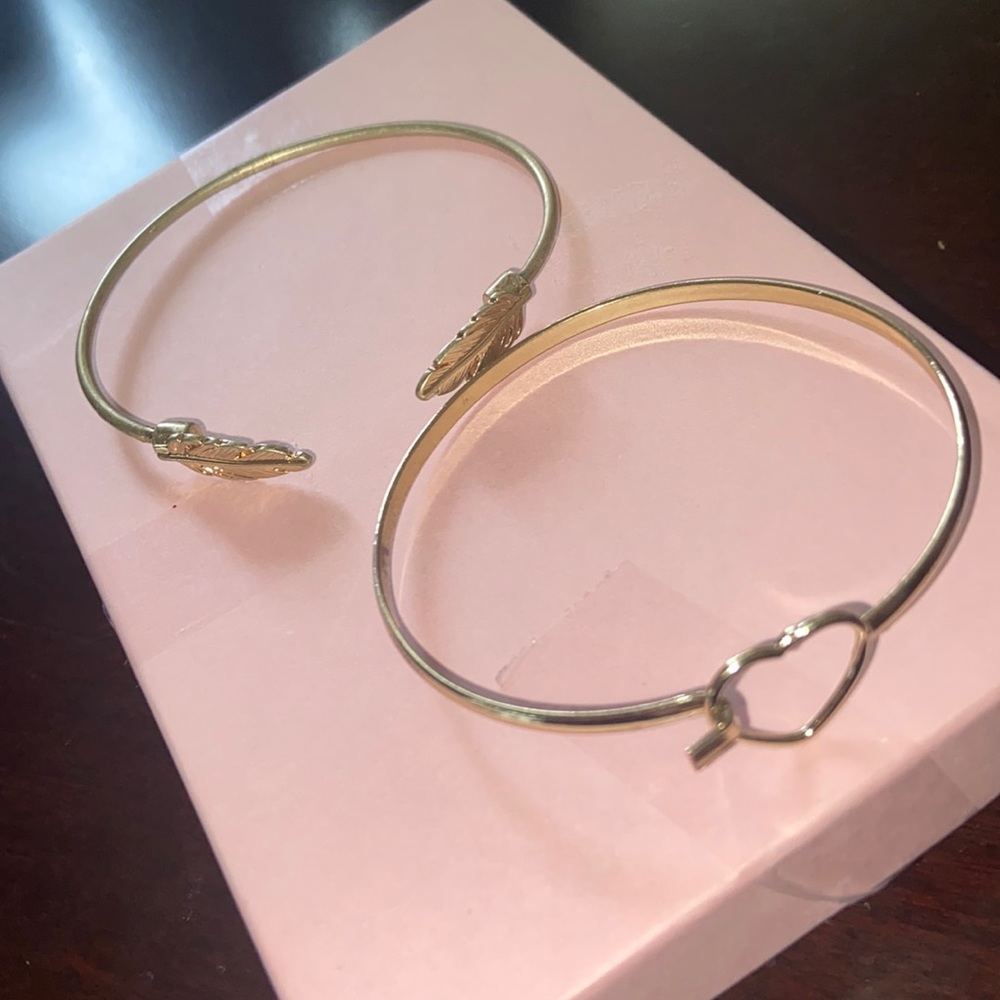 Simple gold bracelets
